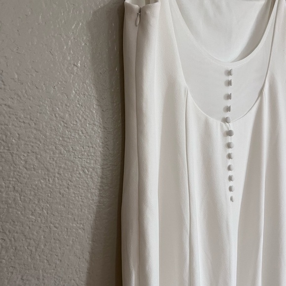Blessed Romance White Sleeveless Button Back Mermaid Maxi Dress - Picture 6 of 7